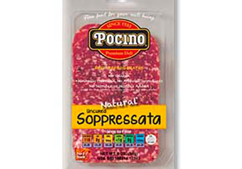 Authentico Italian sounding fake product natural uncured soppressata pocino