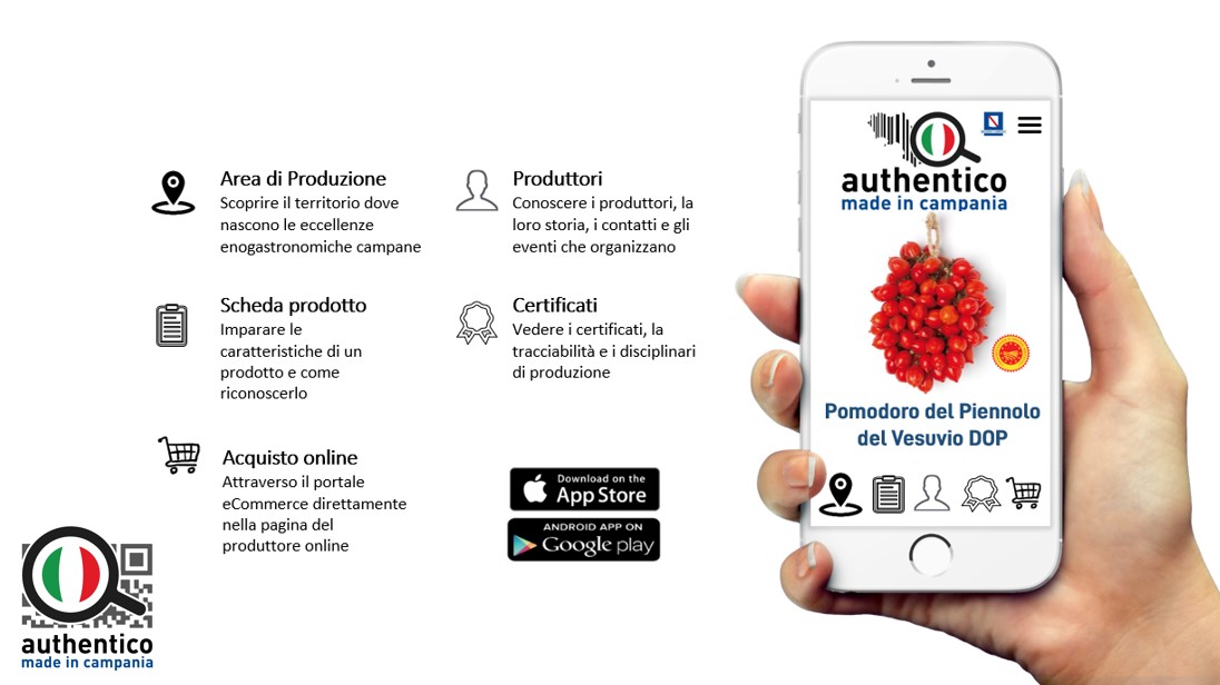 authentico made in campania app portale prodotti tipici campani cibo campano ricette piatti