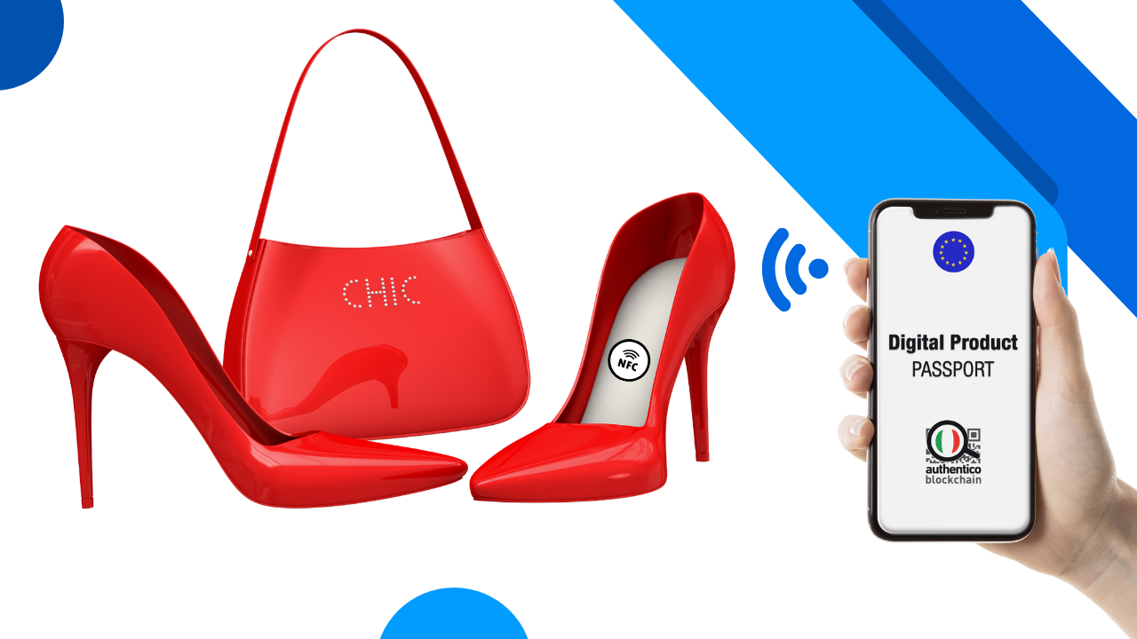 passaporto digitale del prodotto - digital product passport - dpp - moda - fashion- tessile - scarpe - calzature - calzaturiero - etichetta intellingente - tag nfc - rfid - blockchain